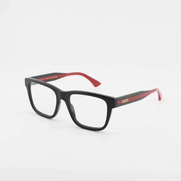 Gucci GG1870O 005 Eyeglasses Black/Red 56mm Square Frame - Picture 6 of 9